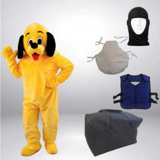 Set Angebot Hund (Gelb) + Hygiene Haube + Kissen + Kühlweste + Tasche L
