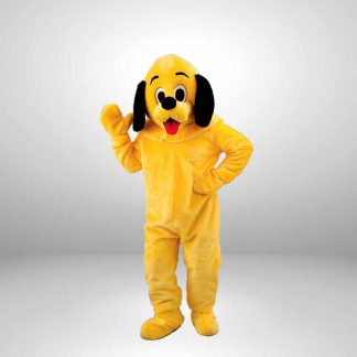 Kostüm Hund "Gelb" Maskottchen Erwachsenen Lauffigur