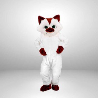 Kostüm Katze "Weiß" Maskottchen Erwachsenen Lauffigur